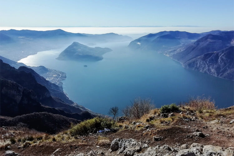 Uitzicht op Iseo-meer, Noord Italië